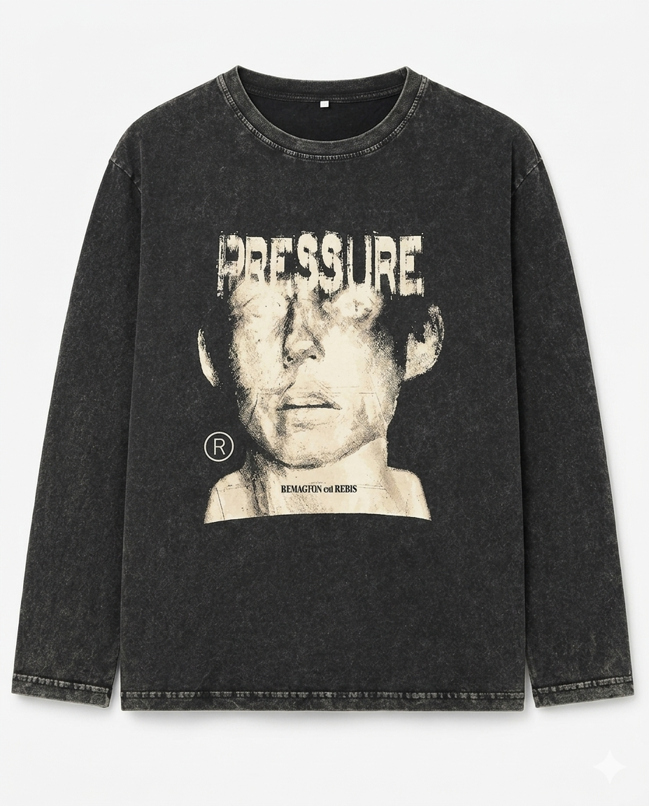 Remera Regular "DEEP PRESSURE" Mangas largas